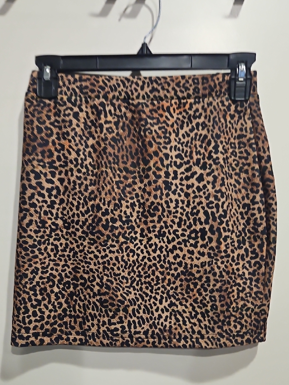 Leopard Print Mini Skirt - Brown Animal Print
